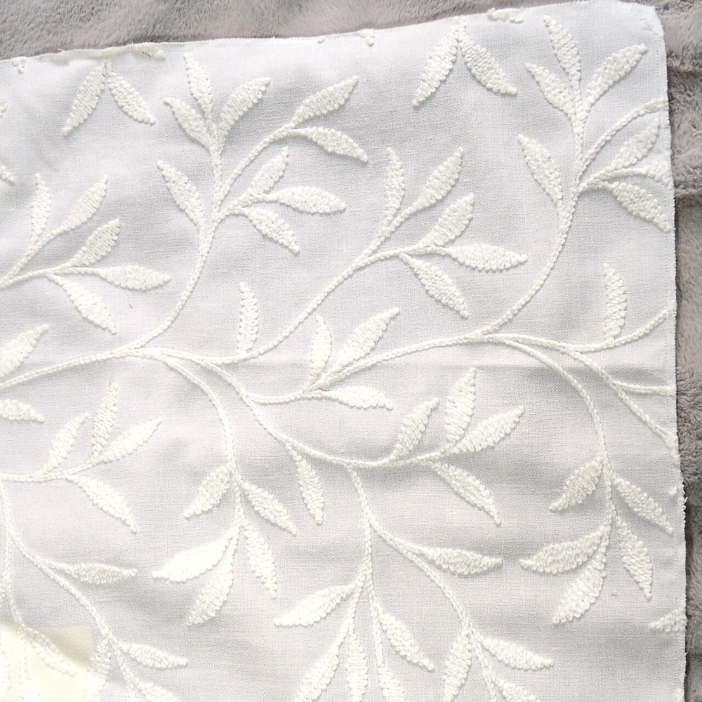 White Embroidered Fabric  - 2 Pieces - Picture 2 of 5
